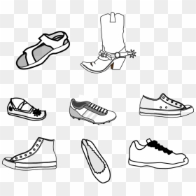 Footwear Shoes Sneakers Free Photo - Shoe Outlines, HD Png Download - cowgirl boots png