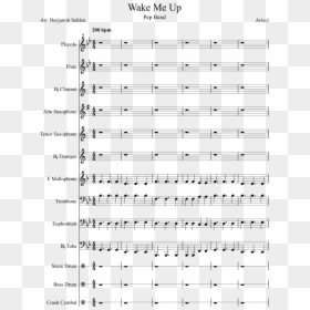 Wake Me Up Sheet Music Composed By Avicci 1 Of 9 Pages - Love Is An Open Door Flute Sheet Music, HD Png Download - mario 1 up png