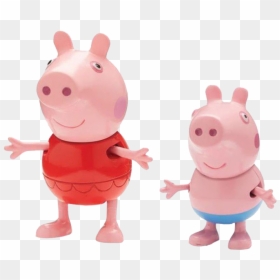 Peppa And George In Swimsuits 2” Action Figure 2-pack - Peppa Pig Figure Transparent, HD Png Download - george pig png