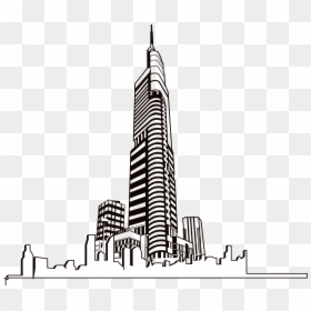 Transparent Skyscrapers Clipart - Rascacielos Vector, HD Png Download - skyscrapers png