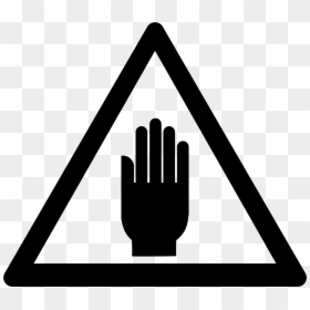 Touch Clipart Hand Open - Electricity Caution Sign, HD Png Download - electric shock png