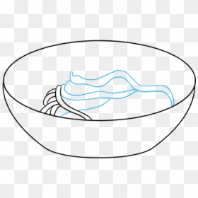How To Draw Spaghetti - Sketch, HD Png Download - plate of spaghetti png