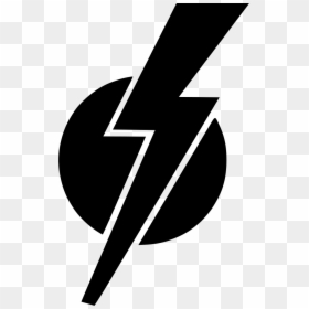 Round Shock Electric Hero Sign - Stencil, HD Png Download - electric shock png