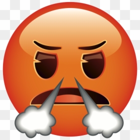 Face With Steam From Nose Emoji, HD Png Download - nose emoji png