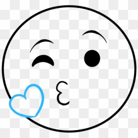 How To Draw Kiss Emoji - Раскраски Смайлики Без Рта, HD Png Download - nose emoji png