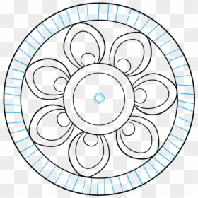 How To Draw Beginner Mandala - Easy Designs In Circle, HD Png Download - simple mandala png