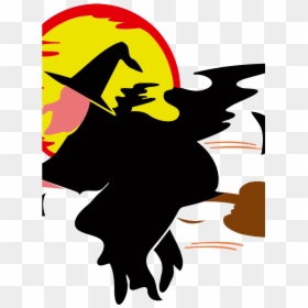 Witch Clip Art, HD Png Download - moon clip art png