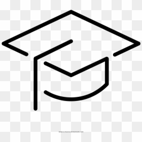 Graduation Hat Coloring Page - Sombrero De Graduacion Para Calcar, HD Png Download - graduation border png