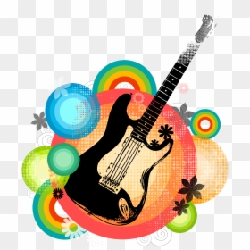 Art Electric Poster Material Guitar Posters Clipart - Black And White Electric Guitar, HD Png Download - guitar clip art png