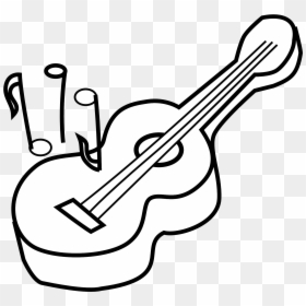 Clipart Of Guitar, Dylan And Surprising - Line Art, HD Png Download - guitar clip art png