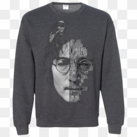 John Lennon G180 Crewneck Pullover Sweatshirt 8 Oz - Vampire Diaries Character Shirts, HD Png Download - john lennon glasses png
