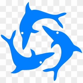3 Dolphins Clip Art, HD Png Download - dolphin vector png