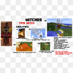 Elemental Witch Mod 1 - Graphic Design, HD Png Download - minecraft fire png