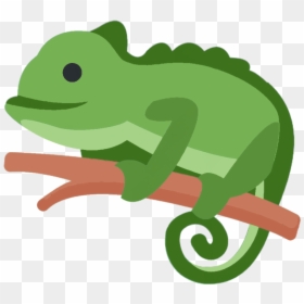 Caméléon Emoji, HD Png Download - frog emoji png