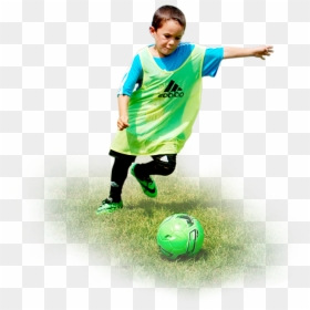 Transparent Kids Playing Png - Kick Up A Soccer Ball, Png Download - soccer ball transparent png