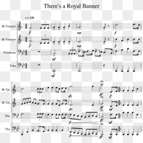 It's Raining Somewhere Else Trumpet Sheet Music, HD Png Download - royal banner png