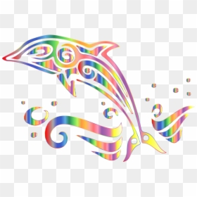 Pink,art,area - Transparent Background Dolphins Clipart, HD Png Download - dolphin jumping png