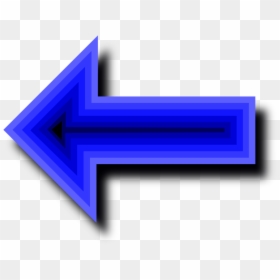 Illustration Of A Blue Arrow - Arrow Pointing Left Gif, HD Png Download - blue curved arrow png