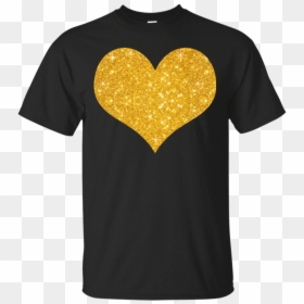 Transparent Gold Glitter Heart Png - 4xl Gucci T Shirt, Png Download - fake mustache png