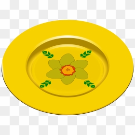 Plate,symbol,yellow - Plates Clipart, HD Png Download - plate clipart png
