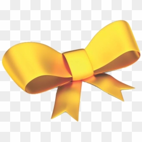 Ribbon Yellow Shoelace Knot Gold Gift Golden, HD Png Download - yellow bow png