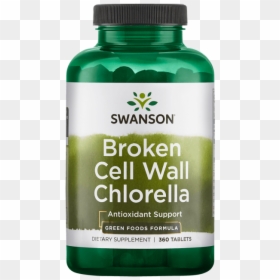Swanson Broken Cell Wall Chlorella 500 Mg 360 Tabs - Chlorella Swanson, HD Png Download - cell wall png