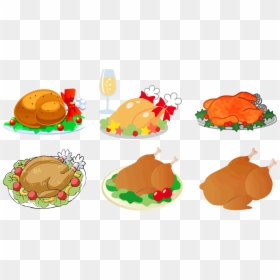 Food,dish,orange - Clipart Thanksgiving Turkey Dinner, HD Png Download - lunch clipart png