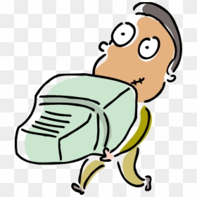 Vector Illustration Of Businessman Carries Old Computer, HD Png Download - old computer monitor png