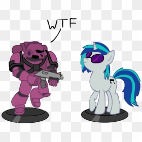 Space Marine Meets Mlp, HD Png Download - vinyl scratch png