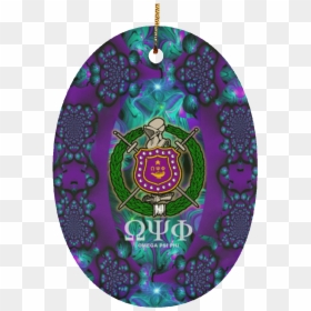 Omega Psi Phi Shield Png - Purple And Green Art, Transparent Png - phi png