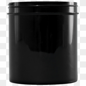 40 Oz Black Pp Wide Mouth Plastic Facial Jar, 100-400 - Plastic, HD Png Download - 40 oz png