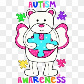 Clip Art Autism Awareness Bear Clipart - Cute Autism Awareness Day, HD Png Download - autism heart png