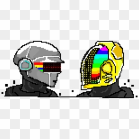 Daft Punk Pixel Art, HD Png Download - daft punk logo png