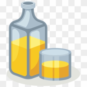 Cylinder,glass Bottle,bottle - Bottle, HD Png Download - red wine bottle png