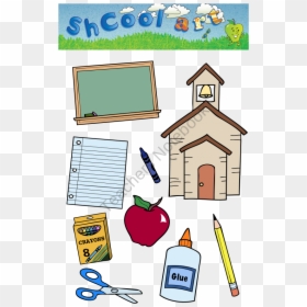 School Supplies Product From Shcool-art On Teachersnotebook - Mini School Supplies Clipart, HD Png Download - school supplies clipart png
