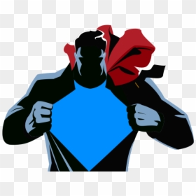 Superman Open Shirt Vector , Png Download - Superman Opening Shirt Silhouette, Transparent Png - superman silhouette png