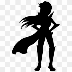 Announcing The Finalists Of - Superhero Girl Clipart Black And White, HD Png Download - superman silhouette png