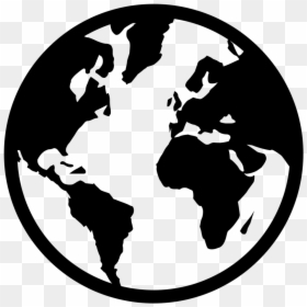 Map Of Whole World Black And White, HD Png Download - los angeles silhouette png
