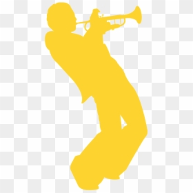 Man Playing Trumpet Silhouette, HD Png Download - singing silhouette png