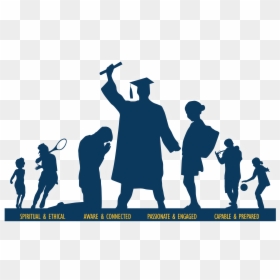 Portrait Of A Grad Image - Man Kneeling In Prayer, HD Png Download - graduate silhouette png