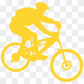 Mountain Bike Silhouette, HD Png Download - biker silhouette png
