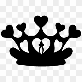 T Shirt Princess Crown Sweet Sixteen Clip Art - Couronne Coeur, HD Png Download - tiara silhouette png
