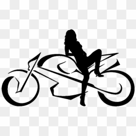 Motos Blanco Y Negro, HD Png Download - biker silhouette png