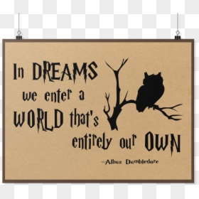 Harry Potter In Dream We Enter A World Poster - Banner, HD Png Download - harry potter silhouette png