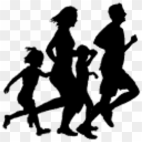 Spring Fest Family Fun Run/walk - Parkrun Children, HD Png Download - people running silhouette png