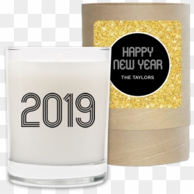 New Year 2019 Personalized Candle - Pint Glass, HD Png Download - happy new year gold png