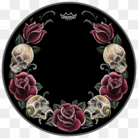 Remo Powerstroke P3 Skyndeep Bass Drumhead-tattoo Rock - Remo Tattoo Skyn, HD Png Download - the rock head png