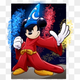 Sorcerer Mickey - Cartoon, HD Png Download - sorcerer mickey png