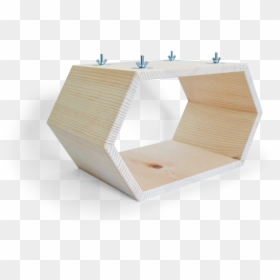 Hanging Hexagonal Tunnel - Plywood, HD Png Download - hanging wood sign png