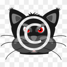 Transparent Black Panther Png - Cute Cartoon Cat Face, Png Download - sad cat png
